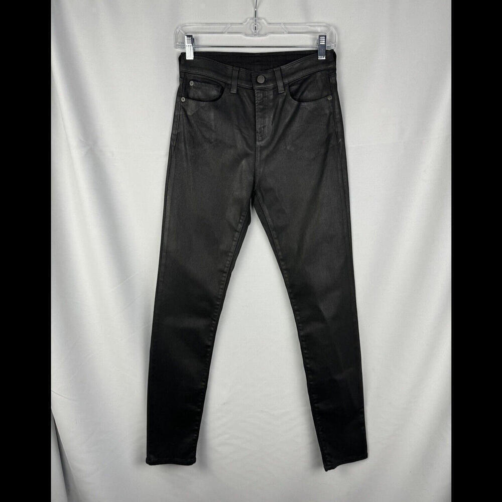 Emporio Armani J20 Coated Skinny Fit Jeans Black Size 26 W, 29 L